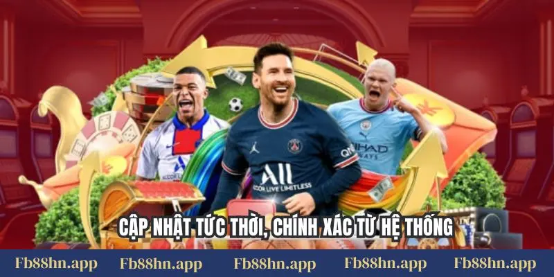 Cập nhật tức thời, chính xác từ hệ thống